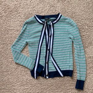 Jcrew stripe cardigan XS